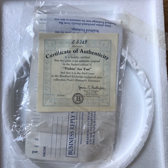 Disney Winnie the Pooh “Pooh’s Hunnypot Adventures” 3d Plate Set - Bradford Ex. - Picture 3 of 14